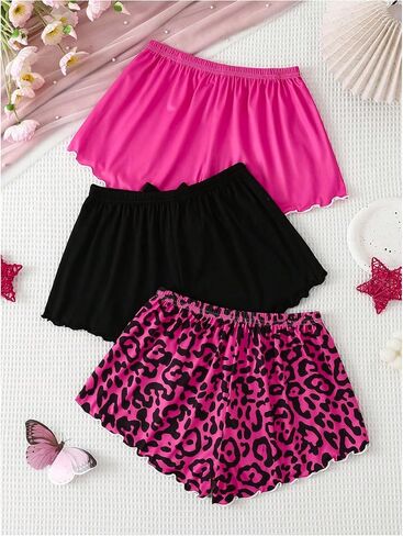 Gorglitter Women's 3 Pack Plaid Pajama Shorts Soft Love Sleep PJ Shorts in Kuwait