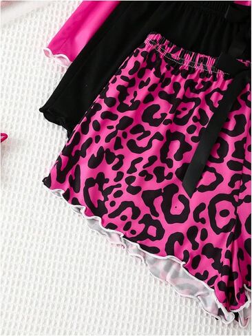Gorglitter Women's 3 Pack Plaid Pajama Shorts Soft Love Sleep PJ Shorts in Kuwait