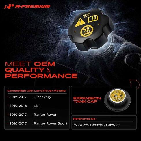 A-Premium Coolant Reservoir Expansion Tank Cap Compatible with Land Rover Range Rover 2010-2017, LR4 2010-2016, Discovery 2017, Range Rover Sport 2010-2017 in Saudi Arabia
