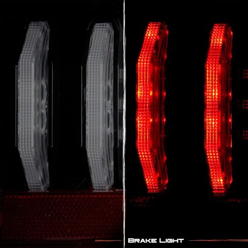 AKKON - Fits 2014-2018 Chevy Silverado 1500 2500HD 3500HD 3D Design LED DRL [Halogen Type] Black Smoked Tail Lights Left+Right in Saudi Arabia