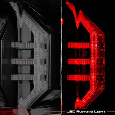 AKKON - Fits 2014-2018 Chevy Silverado 1500 2500HD 3500HD 3D Design LED DRL [Halogen Type] Black Smoked Tail Lights Left+Right in Saudi Arabia