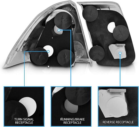 AmeriLite For 2001-2005 Honda Civic 4 Door Chrome Euro Reaplcement Taillights - Passenger and Driver Side in Saudi Arabia