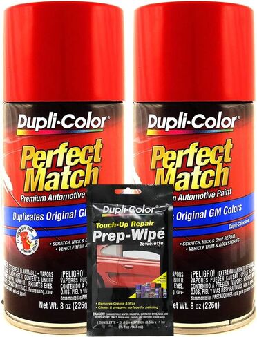 Duplicolor Torch Red Match Match Match Paint متوافق مع مركبات GM - 8 أوقية ، حزم مع مسح الإعدادية (3 عناصر) in Saudi Arabia