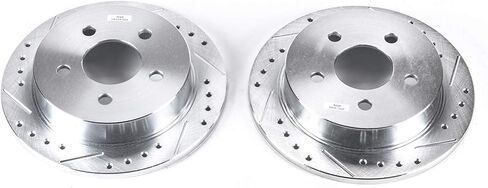 Power Stop AR8258XPR Rear Drilled Slotted Rotor Pair For Century, Regal, Impala, Monte Carlo, Olds Alero, Olds Intrigue, Olds Silhouette, Grand Am, Grand Prix, Montana [Model Specific] in Saudi Arabia