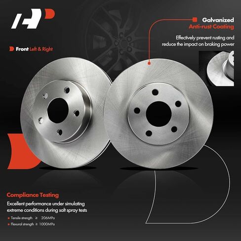 A-Premium 10.20 inch(259mm) Front Vented Disc Brake Rotors Compatible with Select Chevy, Buick, Oldsmobile and Pontiac Models - Skylark, Corsica, Cavalier, Beretta, Achieva, Grand Am, Sunbird, Sunfire in Saudi Arabia
