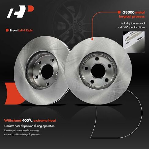 A-Premium 10.20 inch(259mm) Front Vented Disc Brake Rotors Compatible with Select Chevy, Buick, Oldsmobile and Pontiac Models - Skylark, Corsica, Cavalier, Beretta, Achieva, Grand Am, Sunbird, Sunfire in Saudi Arabia