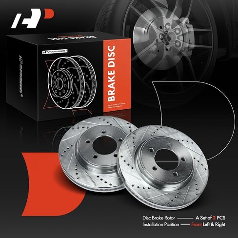 A-Premium 11.02 Inch (305mm) دوارات فرامل القرص الأمامية المتنفية متوافقة مع طرازات Ford و Mercury Select in Kuwait