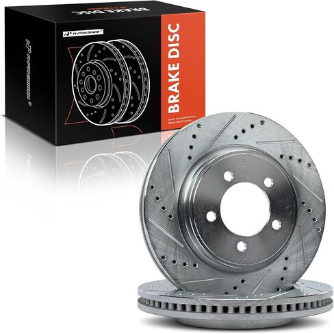 A-Premium 11.02 Inch (305mm) دوارات فرامل القرص الأمامية المتنفية متوافقة مع طرازات Ford و Mercury Select in Kuwait