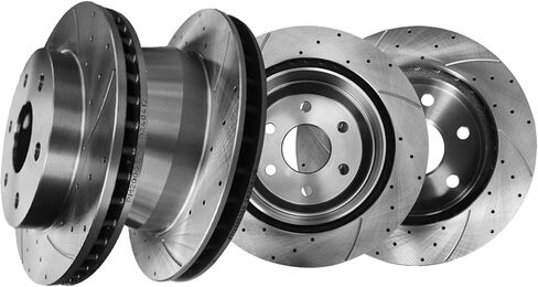 PM Auto Set of 4 Front 305 mm -Rear 330 mm Drilled Slotted Brake Disc Rotors For 2002-2006 Chevrolet Avalanche 1500 in Saudi Arabia