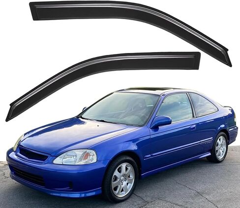Lightronic Extra Dating Outso Mount Auto Vent Window Revor ، يناسب 1996-2000 هوندا سيفيك كوبيه/هاتشباك (بابان) ، واقي أمطار حماية للأشعة فوق البنفسجية ، وإزالة الرياح الأصلية ، وتثبيت حافلة ، والدخان ، 2-PCS in Saudi Arabia