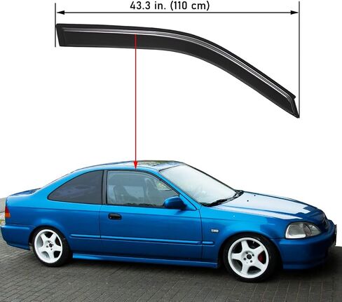 Lightronic Extra Dating Outso Mount Auto Vent Window Revor ، يناسب 1996-2000 هوندا سيفيك كوبيه/هاتشباك (بابان) ، واقي أمطار حماية للأشعة فوق البنفسجية ، وإزالة الرياح الأصلية ، وتثبيت حافلة ، والدخان ، 2-PCS in Saudi Arabia