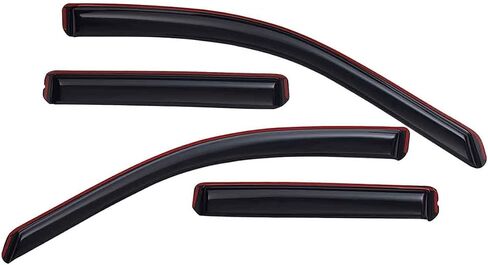 Lightronic Extra Durable Clip-on in-Channel Auto Vent Window Visor, Fits 2020-2025 Chevrolet Silverado & GMC Sierra 2500 HD, 3500 HD, Double Cab, UV-Protect Rain Guard Wind Deflector, Smoke, 4-Pcs in Saudi Arabia