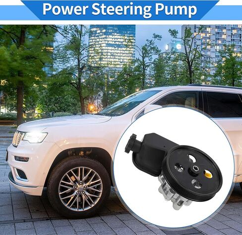 Power Steering Pump with Pulley and Reservoir for Jeep Commander 3.7L & 4.7L 2006-2007 for Jeep Grand Cherokee 2005-2010 Replaces No.52089339AC in Saudi Arabia