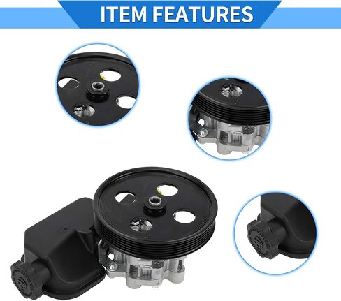Power Steering Pump with Pulley and Reservoir for Jeep Commander 3.7L & 4.7L 2006-2007 for Jeep Grand Cherokee 2005-2010 Replaces No.52089339AC in Saudi Arabia