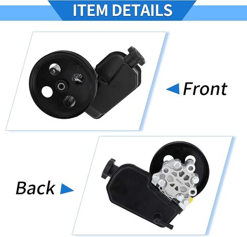 Power Steering Pump with Pulley and Reservoir for Jeep Commander 3.7L & 4.7L 2006-2007 for Jeep Grand Cherokee 2005-2010 Replaces No.52089339AC in Saudi Arabia