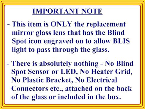 New Replacement Blind Spot Mirror Glass with Full Size Adhesive for 2016-2024 Chevrolet Chevy Camaro Driver Side View Left LH in Saudi Arabia