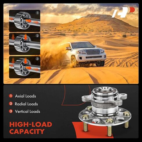 A-Premium 2 X Beach Wheel Wheel and Hub Assembly مع 5-Lug متوافق مع Honda Civic 2006-2011 ، L4 1.8L & FWD & with 4-Wheel ABS in Saudi Arabia