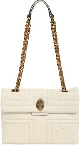 Kurt Geiger Crossbody Women's Kensington Black Leather Union Jack Jack Quilted Bage in Kuwait