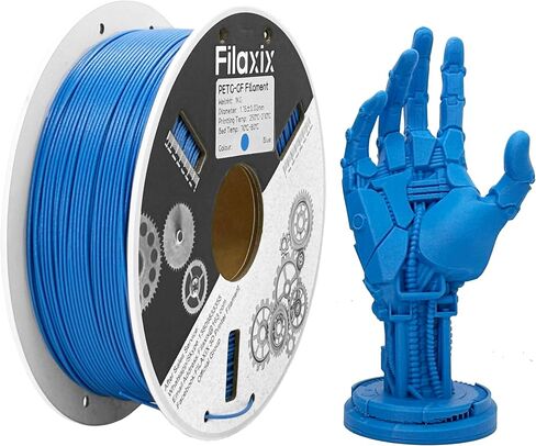 Glass Fiber PETG Filament 1.75mm, PETG GF 3D Printer Filament, Water and Weather Resistant,Compatible with Bambu LAB,Creality K1C,QIDI MAX3, FLASHFORGE, Prusa MK4 FDM 3D Printer, 1 KG,Black in Saudi Arabia