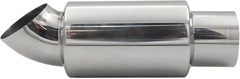 Vechkom 2.5" (63MM) Inlet Exhaust Muffler Stainless Steel Exhaust Resonator Bent Pipe Muffler Diesel Exhaust Tip 2.5" (63MM) Outlet for Car Sedan SUV Truck Vehicles in Saudi Arabia