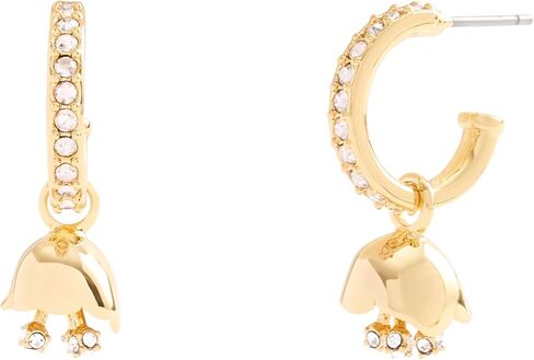 COACH Women's Floral Huggie Hoop Earrings in Saudi Arabia