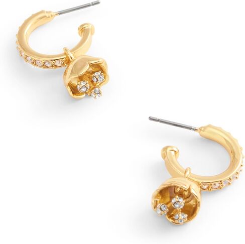 COACH Women's Floral Huggie Hoop Earrings in Saudi Arabia