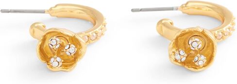 COACH Women's Floral Huggie Hoop Earrings in Saudi Arabia