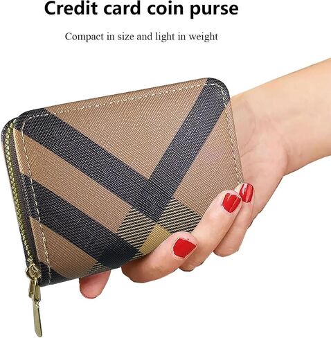 حقيبة بطاقة تغيير السيدات ، حقيبة بطاقة بنك zip zip ، محمولة صغيرة 11 حقيبة تخزين كبيرة في السعة ، وضع حقيبة بطاقة الائتمان بتغيير الأوراق النقدية in Kuwait