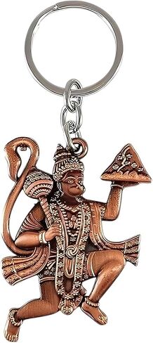Bro Mart Lord Hanuman Bajrangbali Double Side Metal Keychain Pack من 1 (ألوان متعددة) in Saudi Arabia