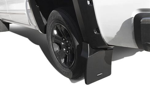 Bushwacker Mud Flaps for Pocket Flares | 2-Piece Set, Black, Smooth Finish | MUD-40120 | Fits 2014-2018 Chevrolet Silverado 1500; 2019 1500 LD; 2015-2019 2500 HD/3500 HD Fleetside (Excludes Dually) in Saudi Arabia