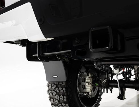 Bushwacker Mud Flaps for Pocket Flares | 2-Piece Set, Black, Smooth Finish | MUD-40120 | Fits 2014-2018 Chevrolet Silverado 1500; 2019 1500 LD; 2015-2019 2500 HD/3500 HD Fleetside (Excludes Dually) in Saudi Arabia