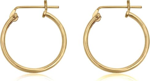 Avora 14k مملوءة بالذهب 1.25 مم أقراط طوق سميكة - 13 مم ، 17 مم أو 20 ملم in Saudi Arabia