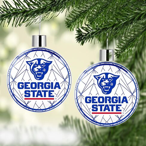 Georgia State University Round Flat Christmas Tree Ornament Decoration for Tree Party Home Holiday Decor (Georgia State University 2) in Saudi Arabia