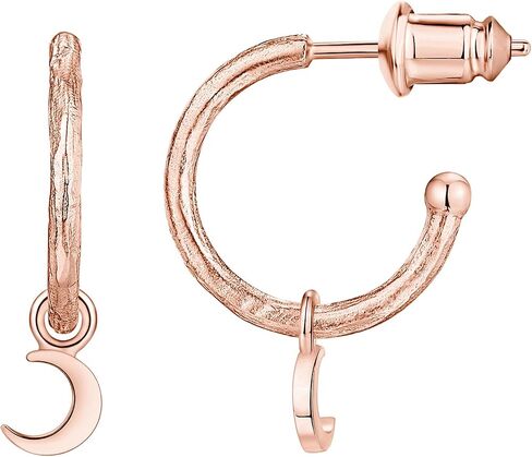 PAVOI 14K Gold Plated 925 Sterling Silver Post Huggie With Dangle | Small Hoop Earrings For Women | Trendy Dangle Hoop Earrings in Saudi Arabia
