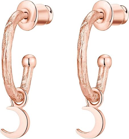 PAVOI 14K Gold Plated 925 Sterling Silver Post Huggie With Dangle | Small Hoop Earrings For Women | Trendy Dangle Hoop Earrings in Saudi Arabia