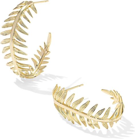 Kendra Scott Womens Kayla Hoop Earrings Gold One Size One Size in Saudi Arabia