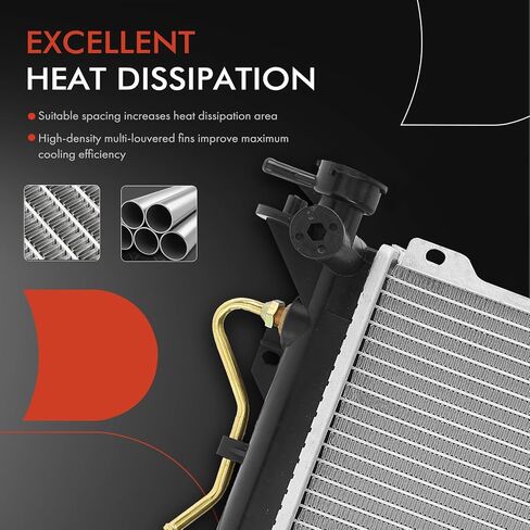A-Premium Engine Coolant Radiator with Transmission Oil Cooler Compatible with Hyundai Sonata 2006-2010, Azera 2006-2011 & Kia Magentis 2007-2010, Optima 2006-2008, Replace# 253100A080, 253103K280 in Saudi Arabia