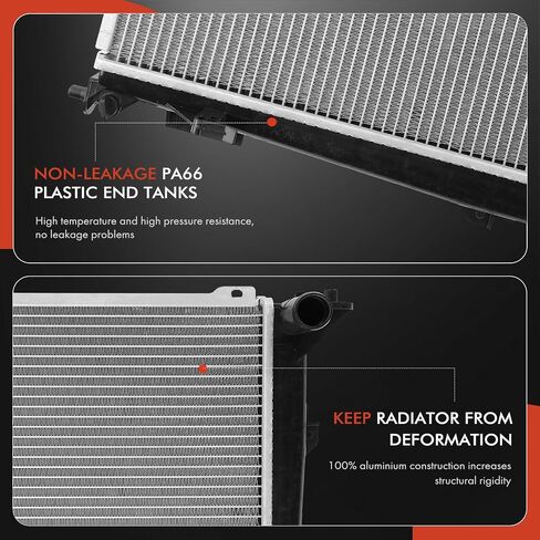 A-Premium Engine Coolant Radiator with Transmission Oil Cooler Compatible with Hyundai Sonata 2006-2010, Azera 2006-2011 & Kia Magentis 2007-2010, Optima 2006-2008, Replace# 253100A080, 253103K280 in Saudi Arabia