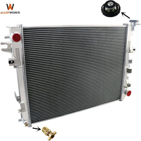 ALLOYWORKS 4 Row Aluminum Radiator For 2009-2018 Dodge Ram 1500 2500 3500 Pickup 3.7L 4.7L 5.7L V6 V8 in Saudi Arabia