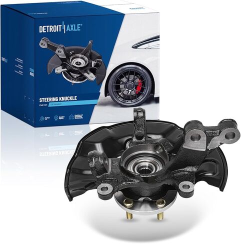 Detroit Axle - مفصل توجيه يسار الأمامي لـ 14-18 Toyota Corolla ، 14 Matrix ، Touring Knuckle & Wheel Bearing Assembly 2014 2015 2016 2017 2018 استبدال in Saudi Arabia