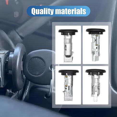 اسطوانة قفل مفتاح الإشعال والزوج أسطوانة قفل الباب الأمامي مع مفاتيح متوافقة مع Chevy Silverado Suburban Tahoe لـ GMC Sierra Yukon 1999-2000 استبدال 704600 702912 598007 in Kuwait