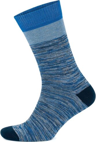 GoWith 3/6 Pairs Premium Cotton Crew Socks for Men, Soft Comfortable Lightweight Breathable Dress Socks with Gift Box in Kuwait