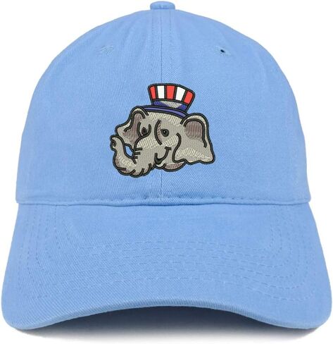 Trendy Apparel Shop Republican Elephant Embroidered Unstructured Cotton Dad Hat in Kuwait