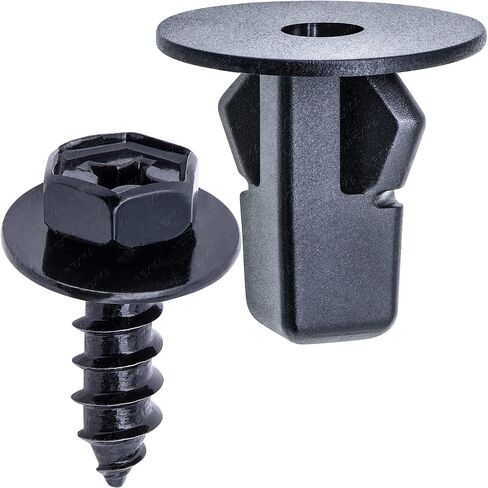 Rexka 10 Sets Fender Liner Bumper Cover Screw & Nylon Screw Grommet Kit for Toyota Lexus 90189-06013 90159-60498 in Saudi Arabia