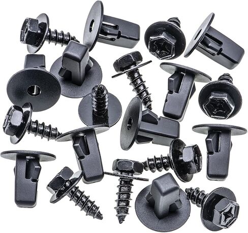 Rexka 10 Sets Fender Liner Bumper Cover Screw & Nylon Screw Grommet Kit for Toyota Lexus 90189-06013 90159-60498 in Saudi Arabia