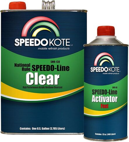 Speedokote SMR -130/60 - Automotive Clear Coat Fast Dry 2K Urethane ، 4: 1 Kit مع Activator Gallon Clearcoat. لكاليفورنيا أو ديلاوير أو ماريلاند ، طلب SS-132. in Saudi Arabia
