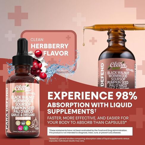 Para Defend Wormwood Black Walnut Cleanse للبشر يسقط سائل Soursop Gubkin Peed Pau d'Arco Oil من Oregano الكركم البربري نيم نيم صبغة اللحاء البارك in Saudi Arabia