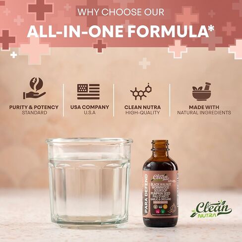 Para Defend Wormwood Black Walnut Cleanse للبشر يسقط سائل Soursop Gubkin Peed Pau d'Arco Oil من Oregano الكركم البربري نيم نيم صبغة اللحاء البارك in Saudi Arabia