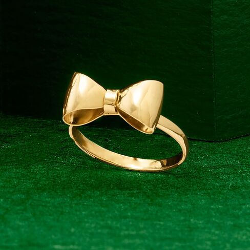 Ross-Simons Italian 14kt Yellow Gold Bow Ring in Saudi Arabia