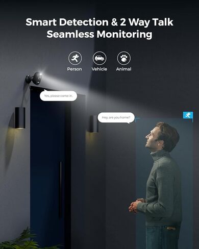 REOLINK 4K Wi-Fi Outdoor Security Camera with 2.4/5GHz Dual-Band Wi-Fi 6, Smart Detection, Spotlight Night Vision, 24/7 Continuous Recording, Two-Way Audio, Siren, Weatherproof, Lumus Pro in Saudi Arabia
